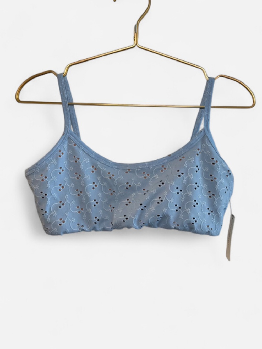 NWT Anthropologie STRUT THIS Cher Ribbed Scoop-Neck Sports Bra Size L
